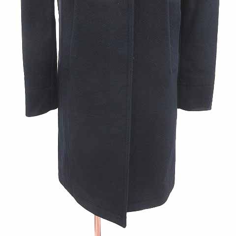 DES PRES ネイビーコート デプレ DES PRES トゥモローランド ノーカラーコート ウール 1 S 紺