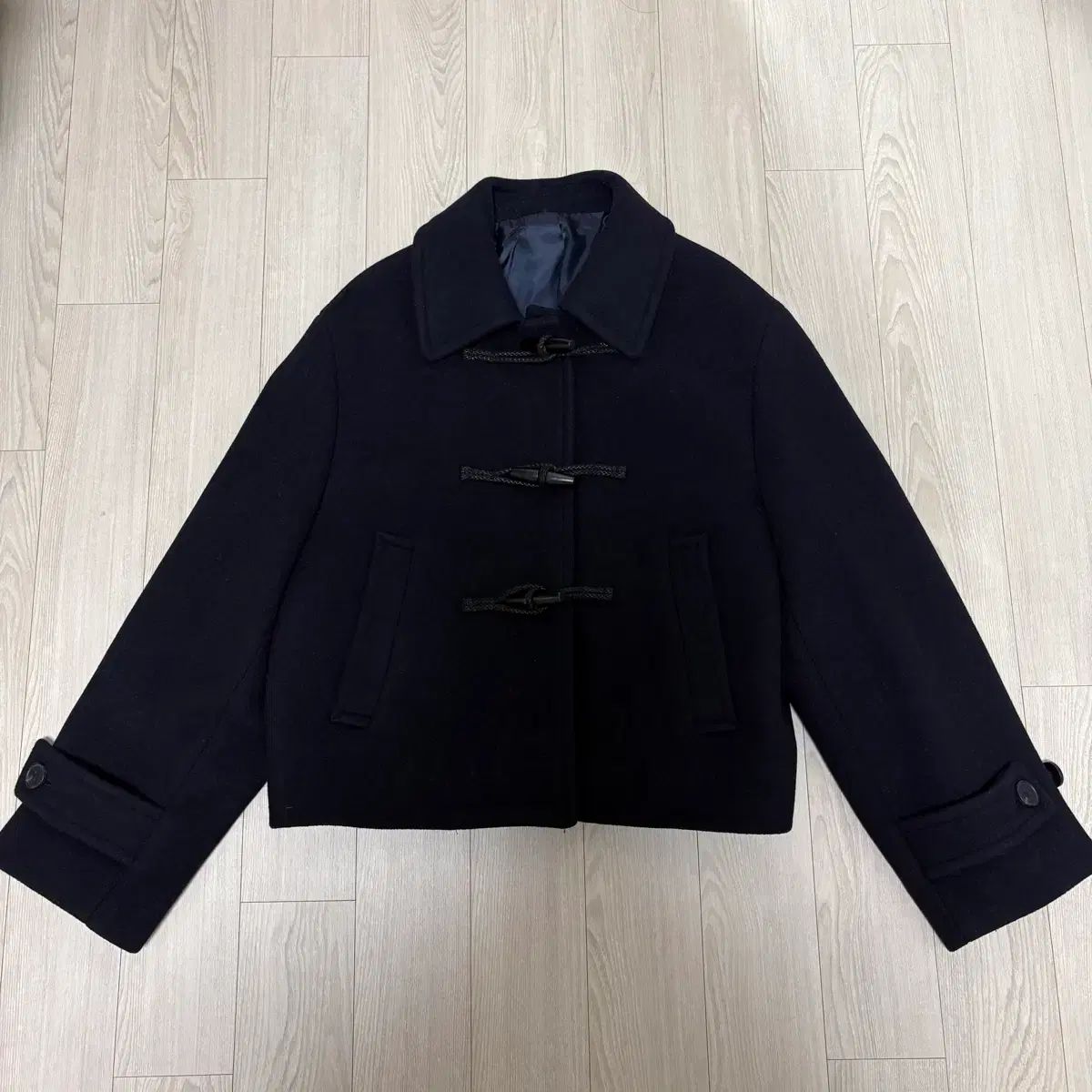 ムシンサ スタンダード ウィメンズ ダッフル ショート コート ネイビー