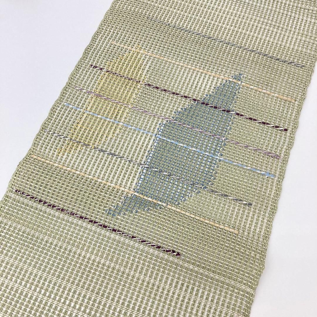 注文 【着物と帯 時流】SN25758s◇正絹 八寸夏名古屋帯◇羅 長尺 未