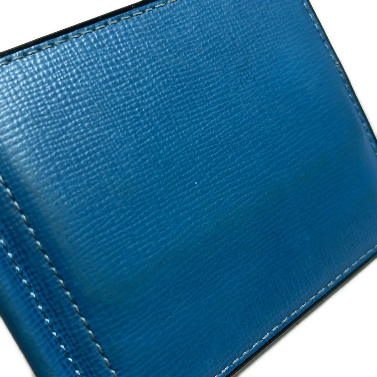 美品Valextra ヴァレクストラ　 カードケース ロイヤルブルー Valextra(ヴァレクストラ) カードケース - ブルー マネークリップ付き