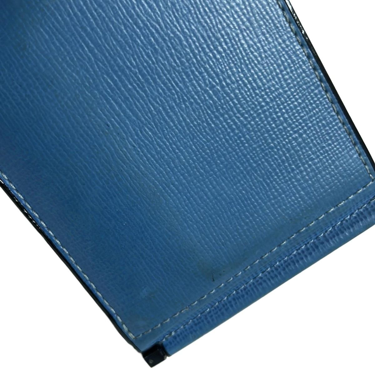 Valextra(ヴァレクストラ) カードケース - ブルー マネークリップ付き