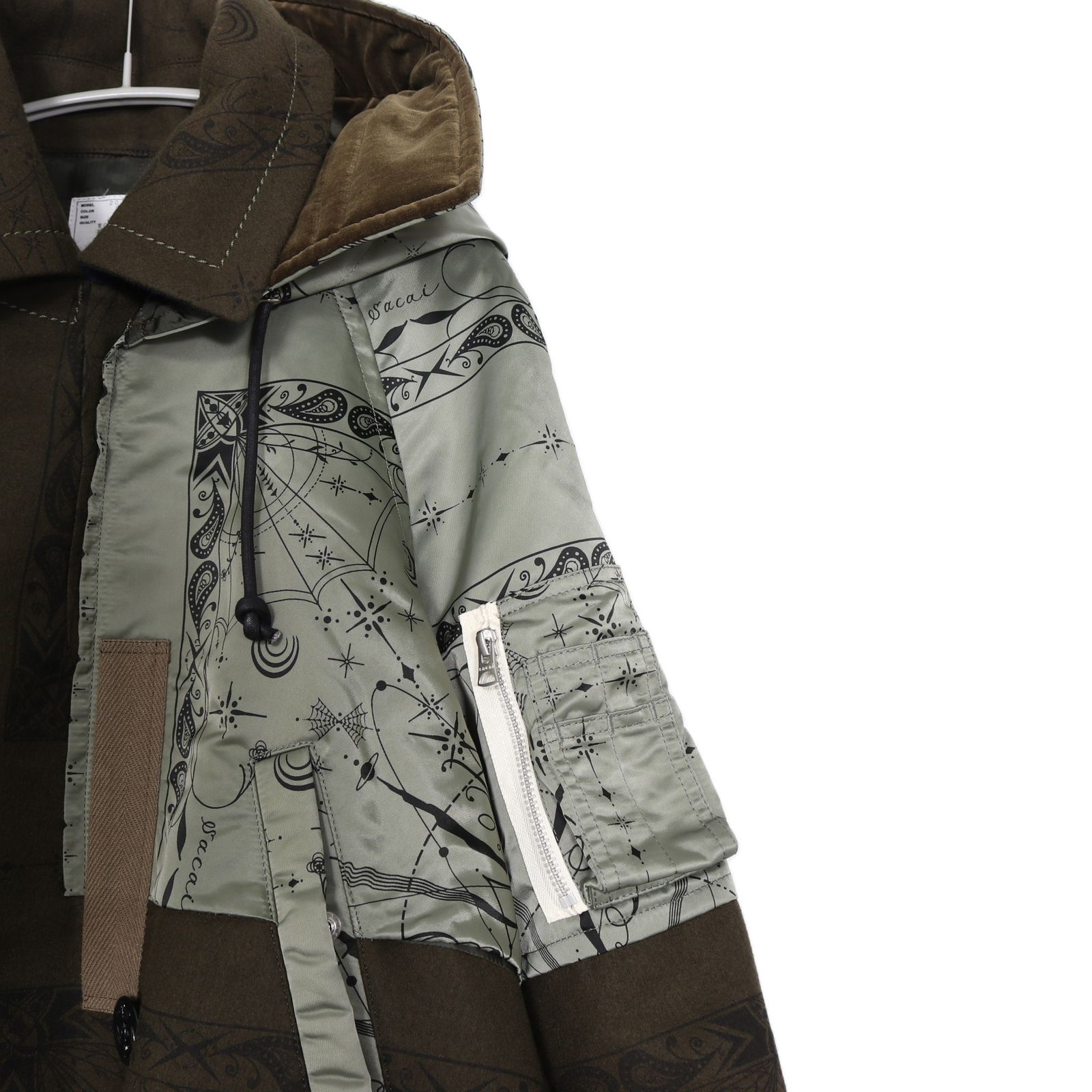 中古A】sacai サカイ 2 メンズ バンダナプリントコート 20AW Dr.Woo 