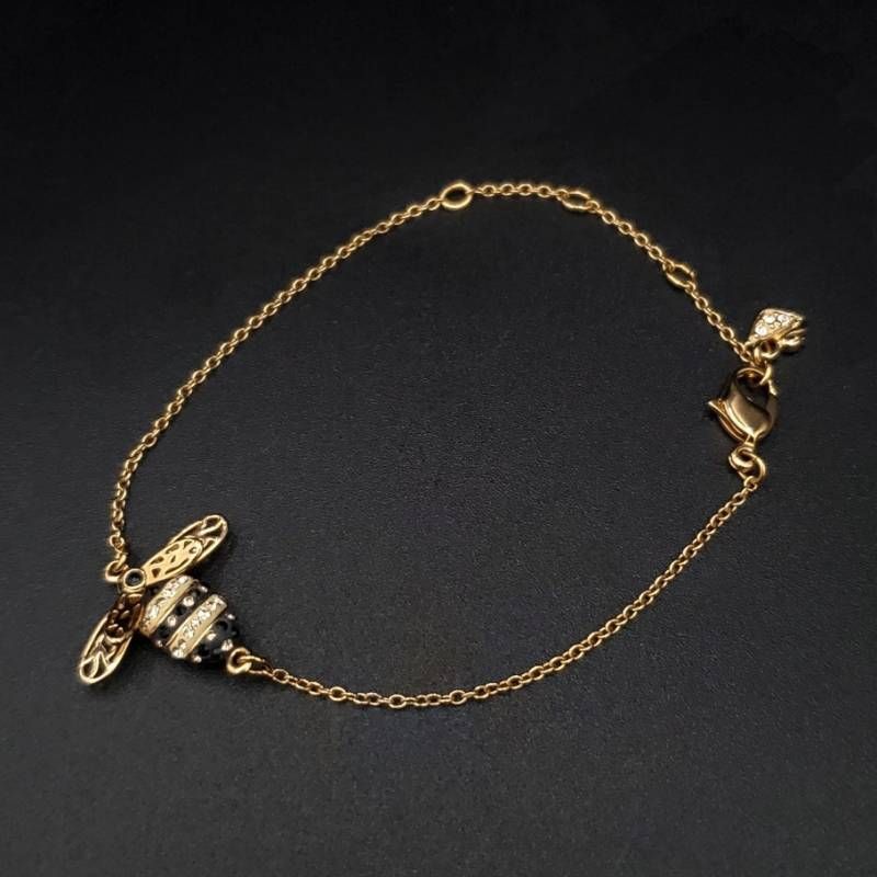 美品 SWAROVSKI スワロフスキー ブレスレット 蜂 ハチ モチーフ 