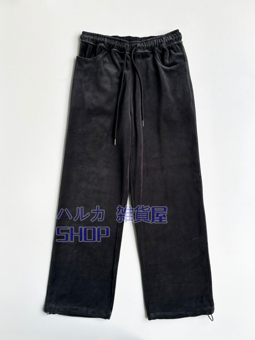 韓国Rest recreationカジュアルビロードゆったり着やせスウェットパンツストレートパンツ