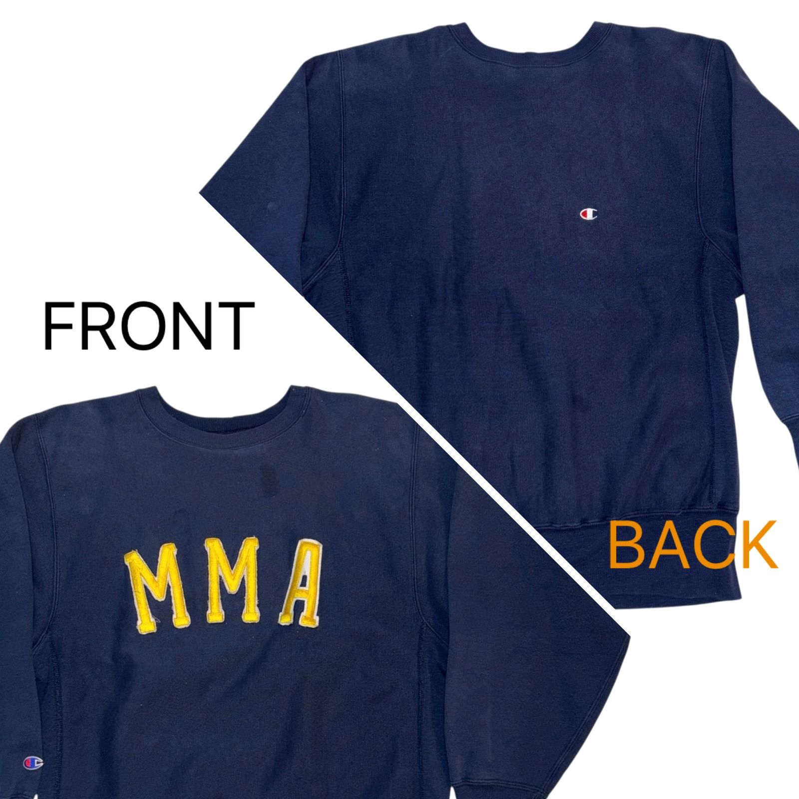 レア 前後逆 USA製 90s CHAMPION REVERSE WEAVE SWEAT MMA XL NAVY 