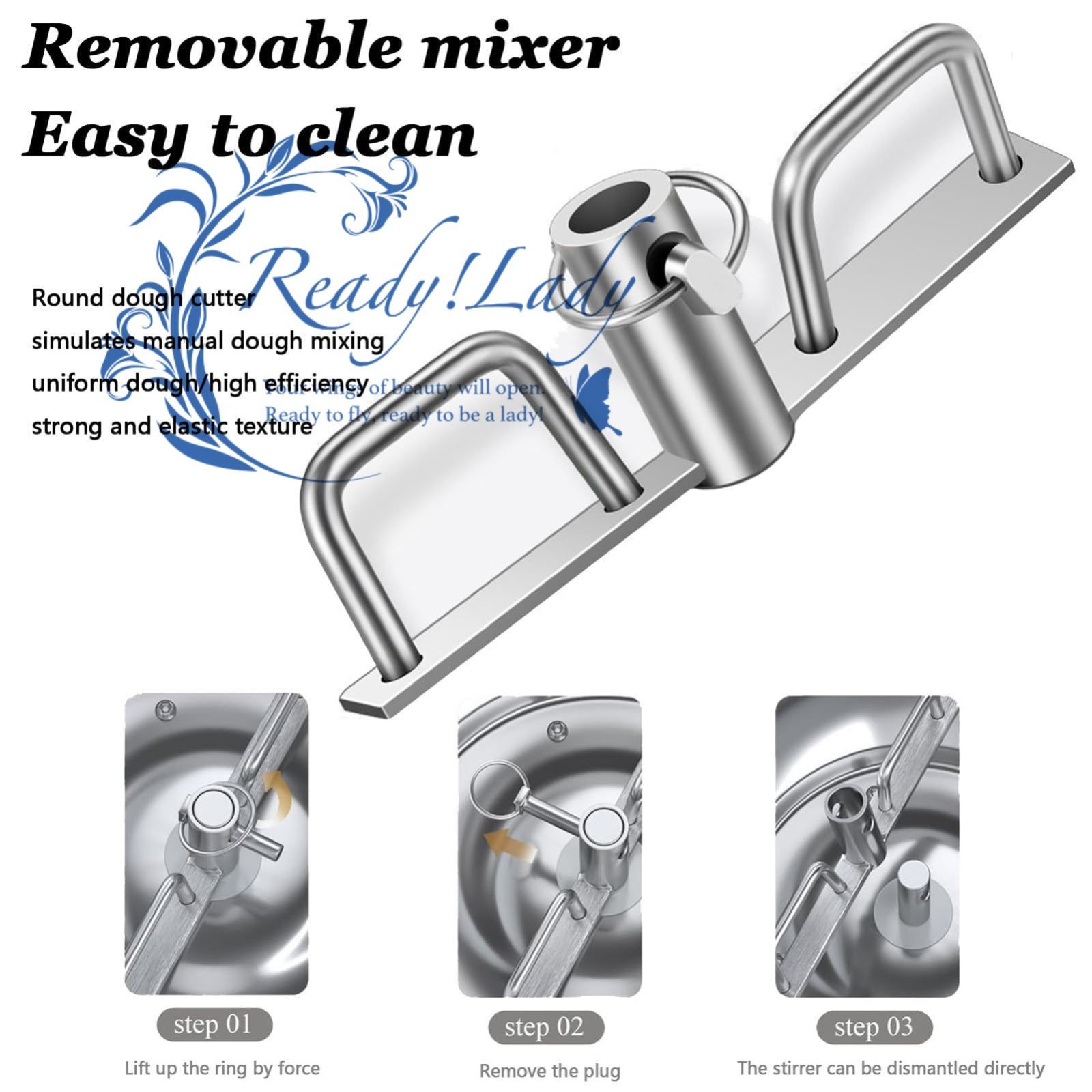 ステンレス製電動スパイラルミキサー ステンレス製ボウル