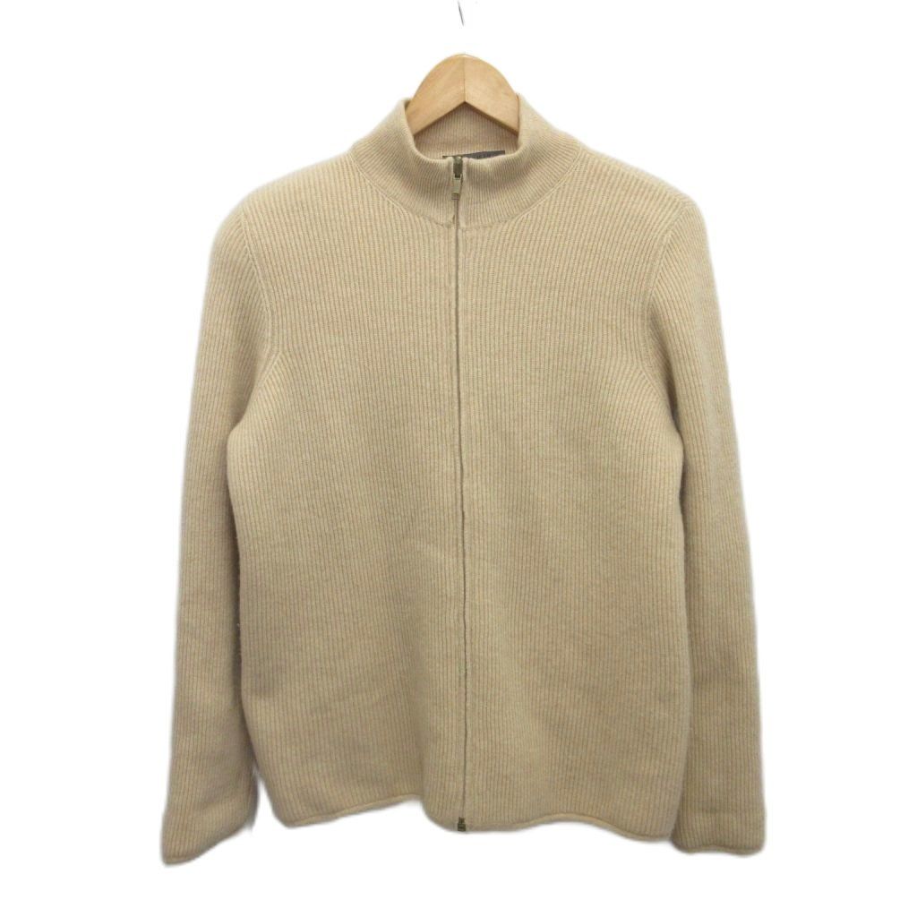 【イタリア製】Les Copains ローゲージ　ドライバーズニット　ブラウン レコパン LES COPAINS 美品 カシミヤ100% ドライバーズニット セーター