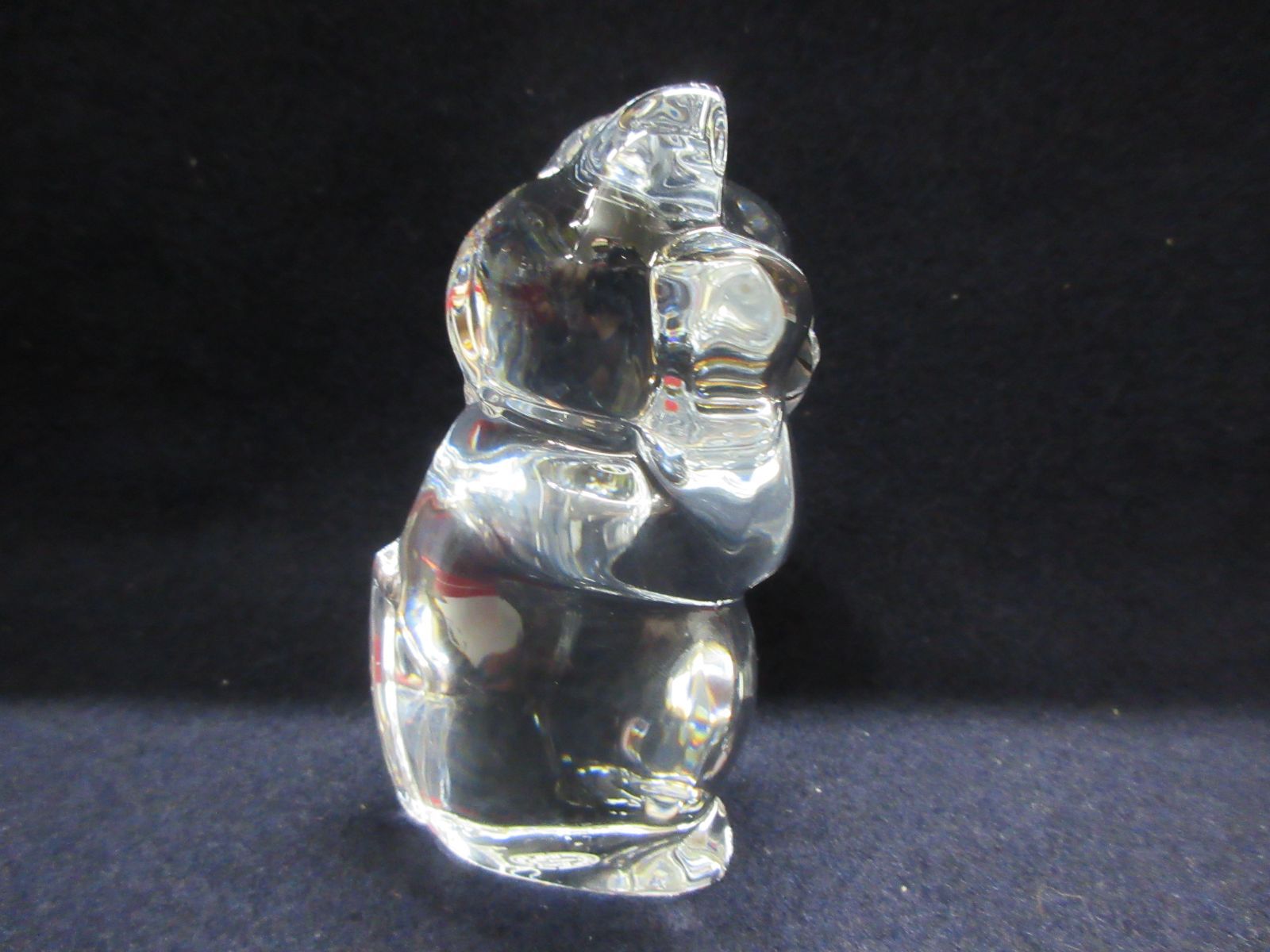 バカラ Baccarat 招き猫 クリスタル 置物 高さ：10.5㎝ 箱付き