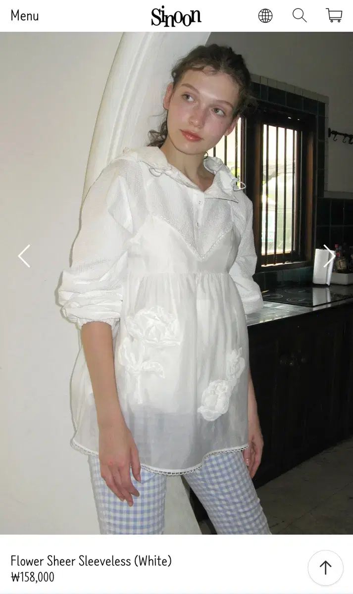 シヌーン ビスチェ スリーブレス Flower Sheer Sleeveless