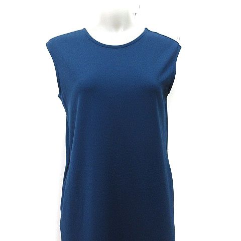 ルーニィ LOUNIE ワンピース ロング ノースリーブ 36 S 紺 ネイビー