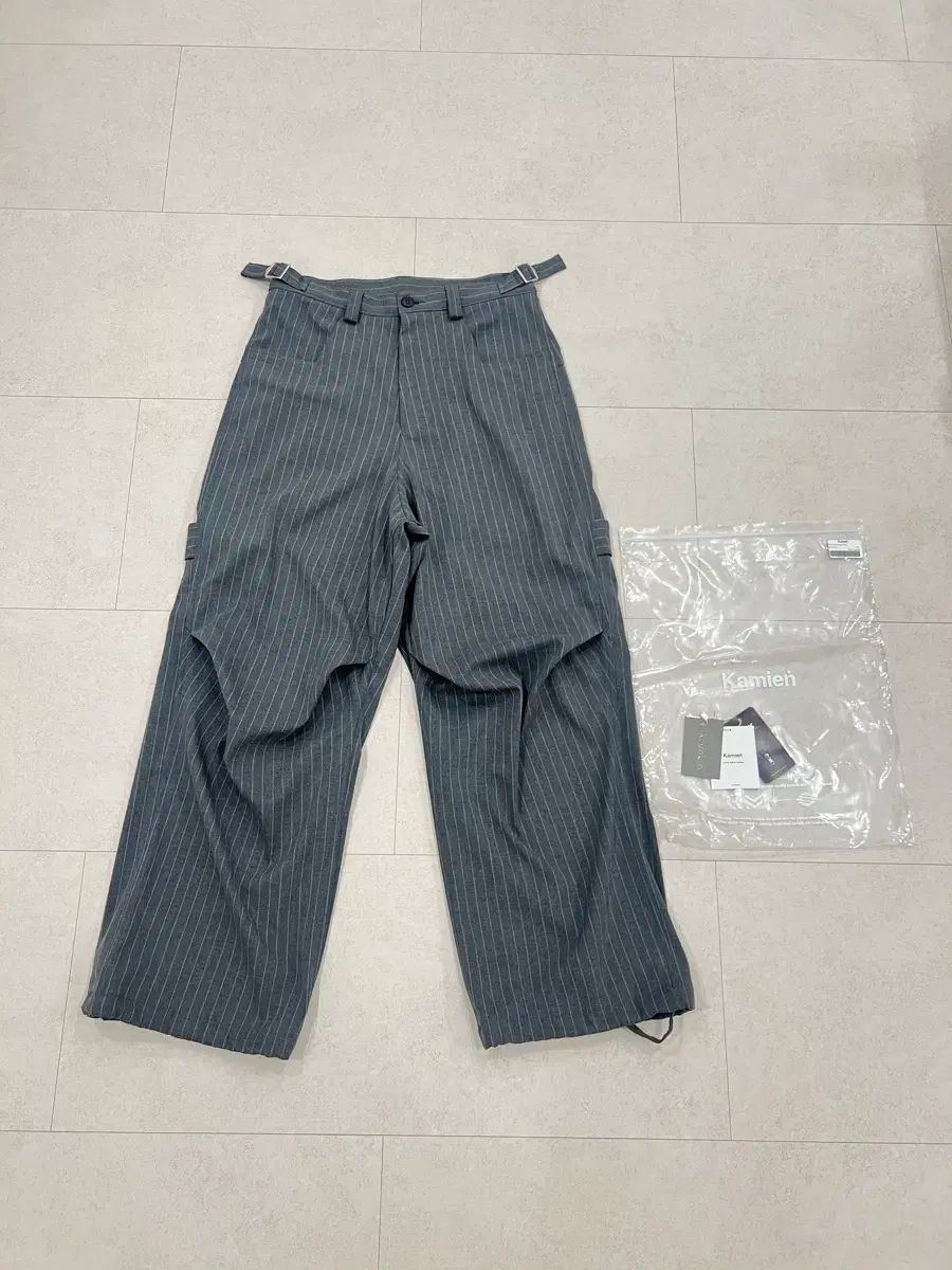 み 1 カミエン オールデイ バギー パンツ ストライプ