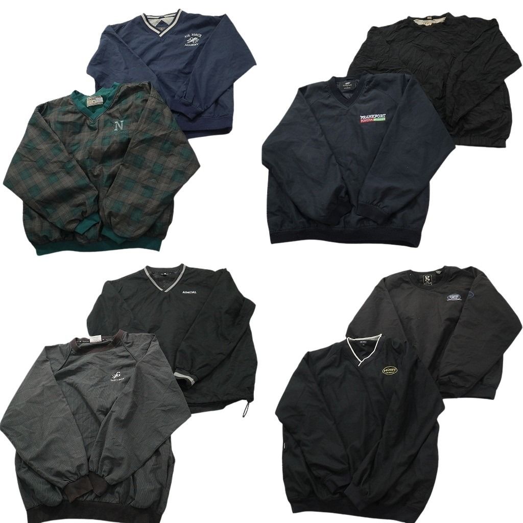 古着卸 まとめ売り プルオーバー ジャケット 8枚セット (メンズ L