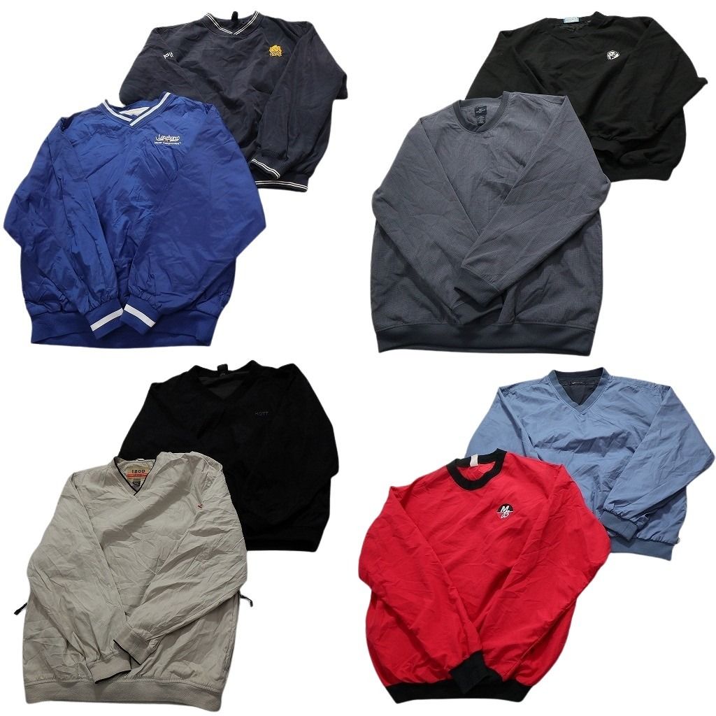 古着卸 まとめ売り プルオーバー ジャケット 8枚セット (メンズ L ) V