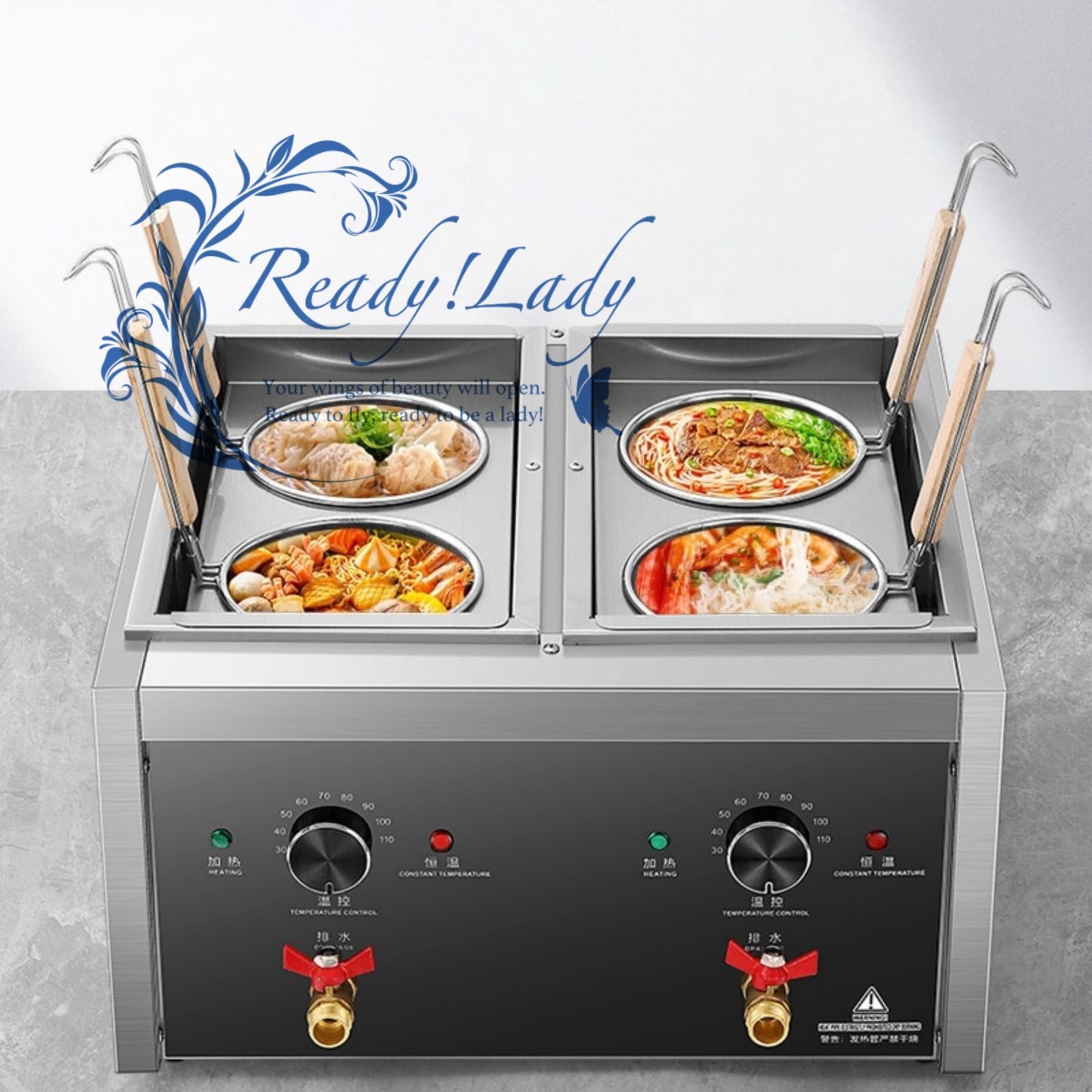 電気式ゆで麺器 単槽式2穴4 穴6穴業務用 麺茹で器 ステンレス製 9L