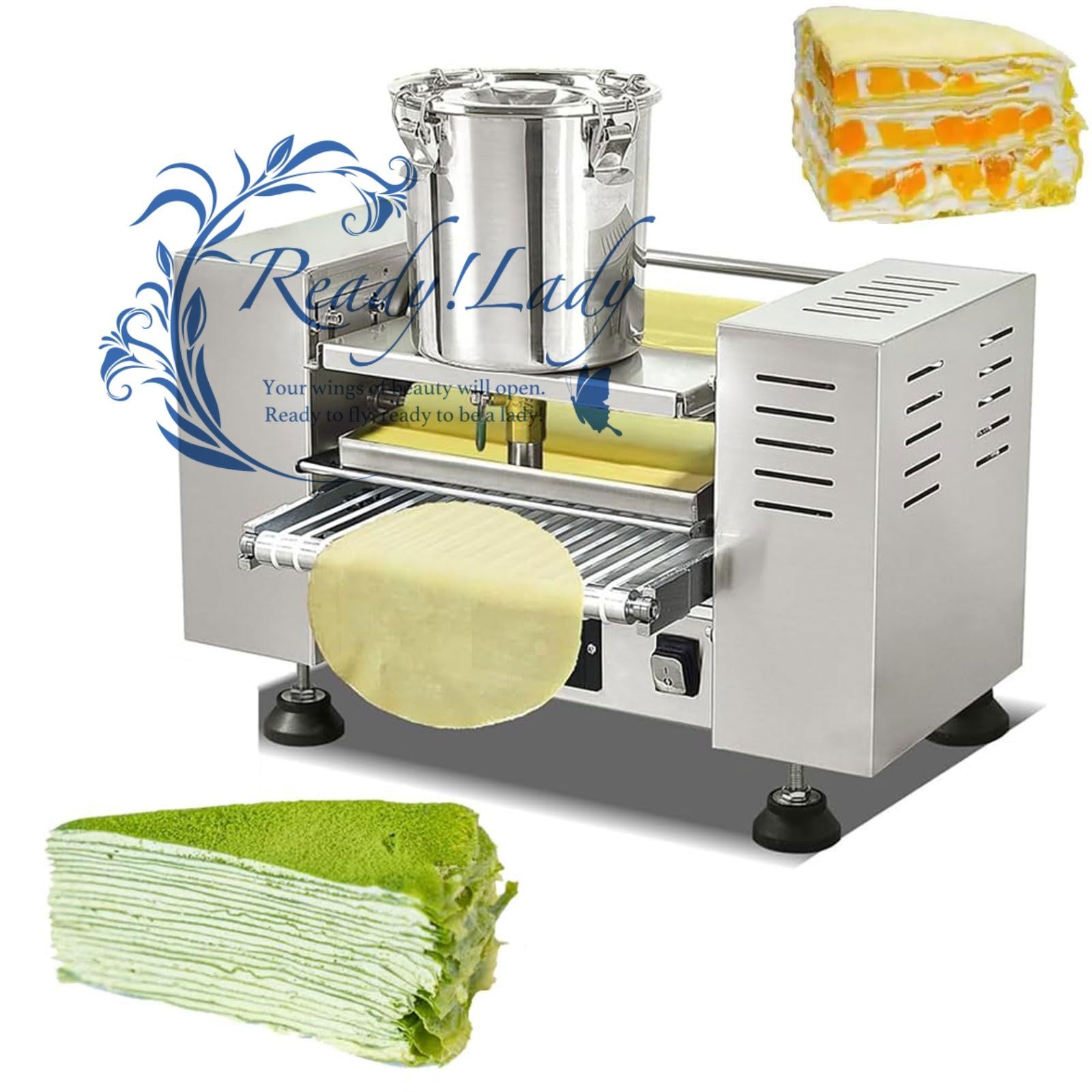 業務用全自動ケーキメーカー ミルクレープ機 卵皮クレープメーカー 速度調整 均一加熱 トルティーヤ マンゴー ドリアンラザニア用