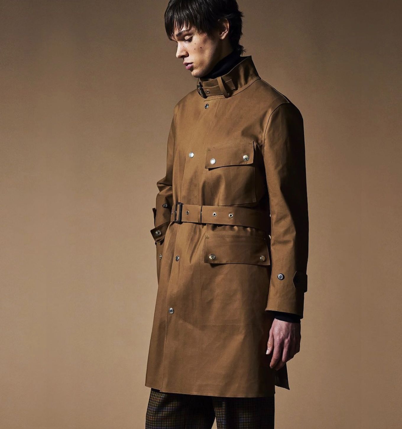 未使用品 MACKINTOSH ゴム引きコート NEW KENNEDY LONG 36 ブラウン