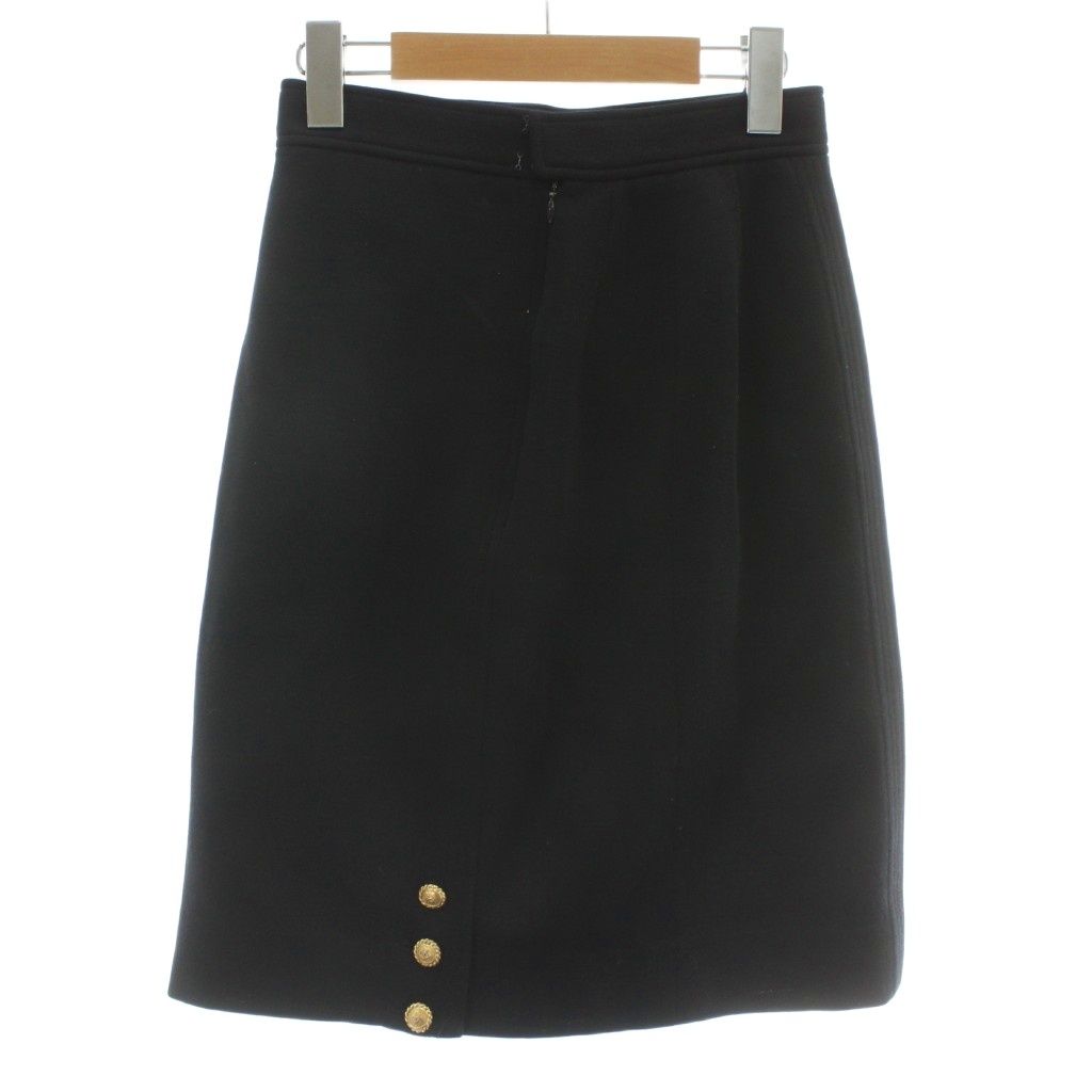 シャネル CHANEL ヴィンテージ タイトスカート ひざ丈 ココマーク 金