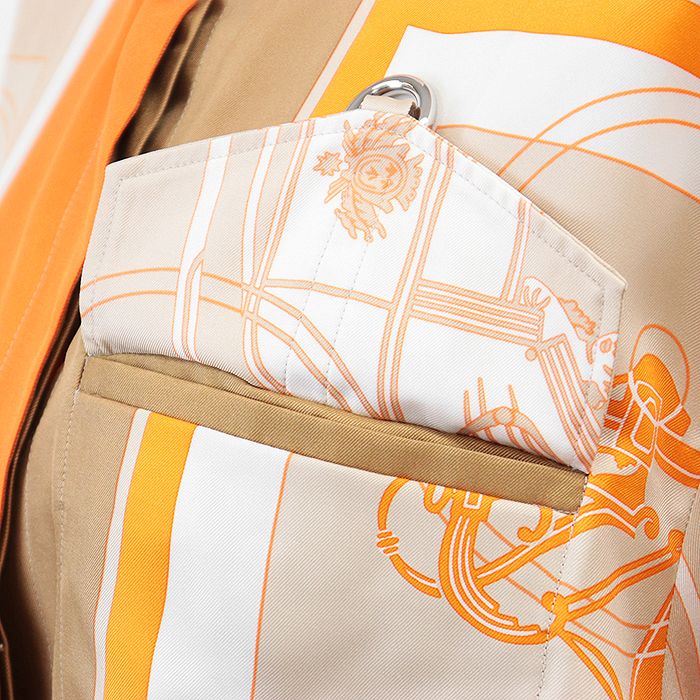 HERMES ツイルレーヌアンサンブル HERMES エルメス ツイルレーヌシャツ 2023SS エクスリブリス プリント