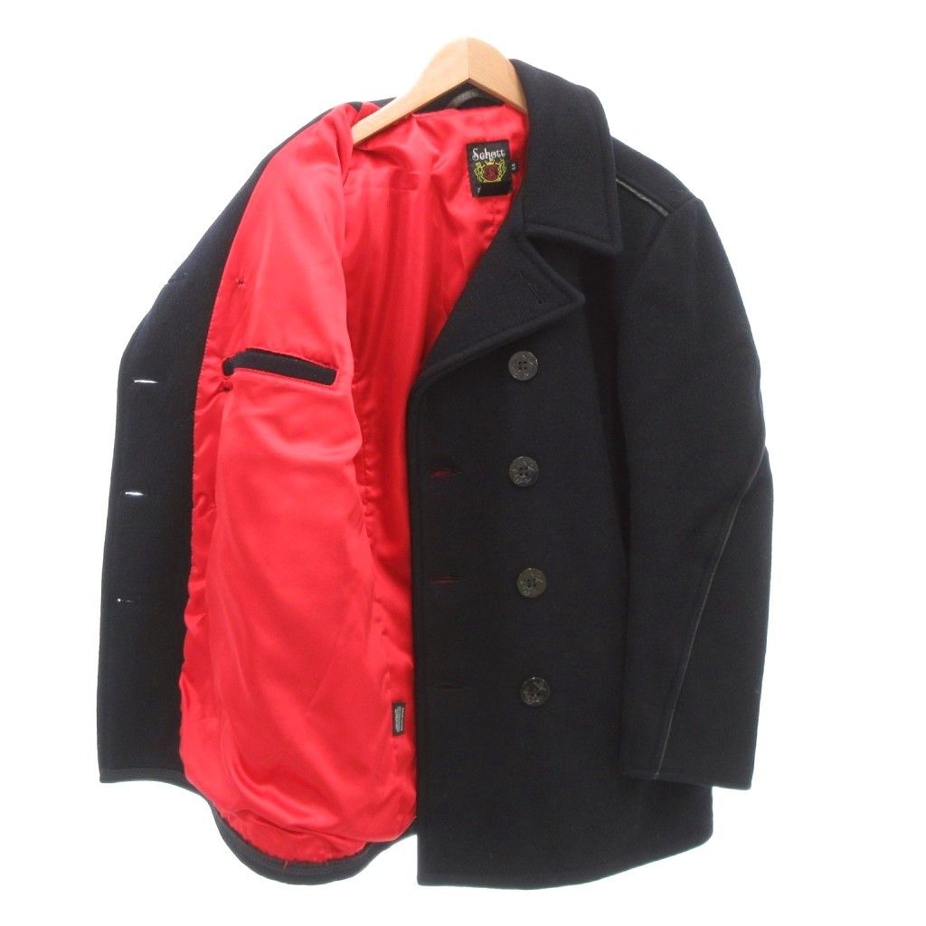 ショット SCHOTT ピーコート Pコート 44 ショート丈 USA製 メルトン 黒