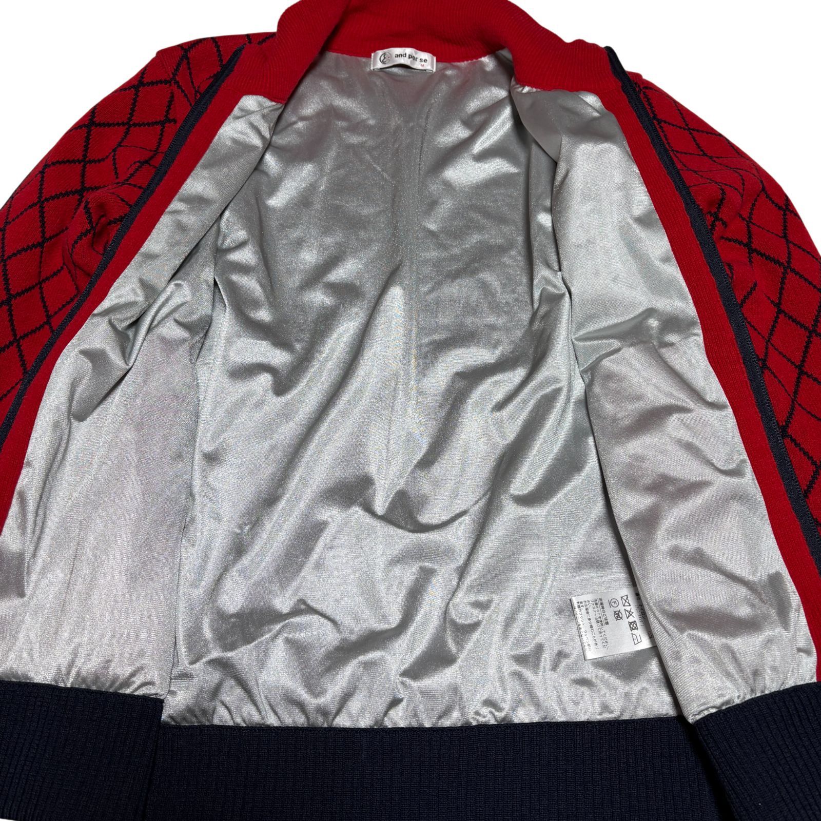 and per se アンパスィ ジップアップニットジャケット Mサイズ ゴルフ