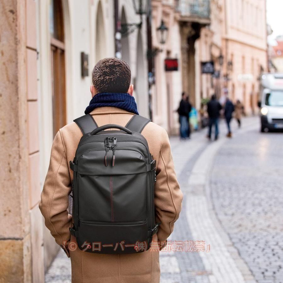 ビジネスリュック リュックサック メンズ バックパック 60 L 真空圧縮 PC収納 拡張 防水 リュック 大容量 盗難防止 通気 無地 通