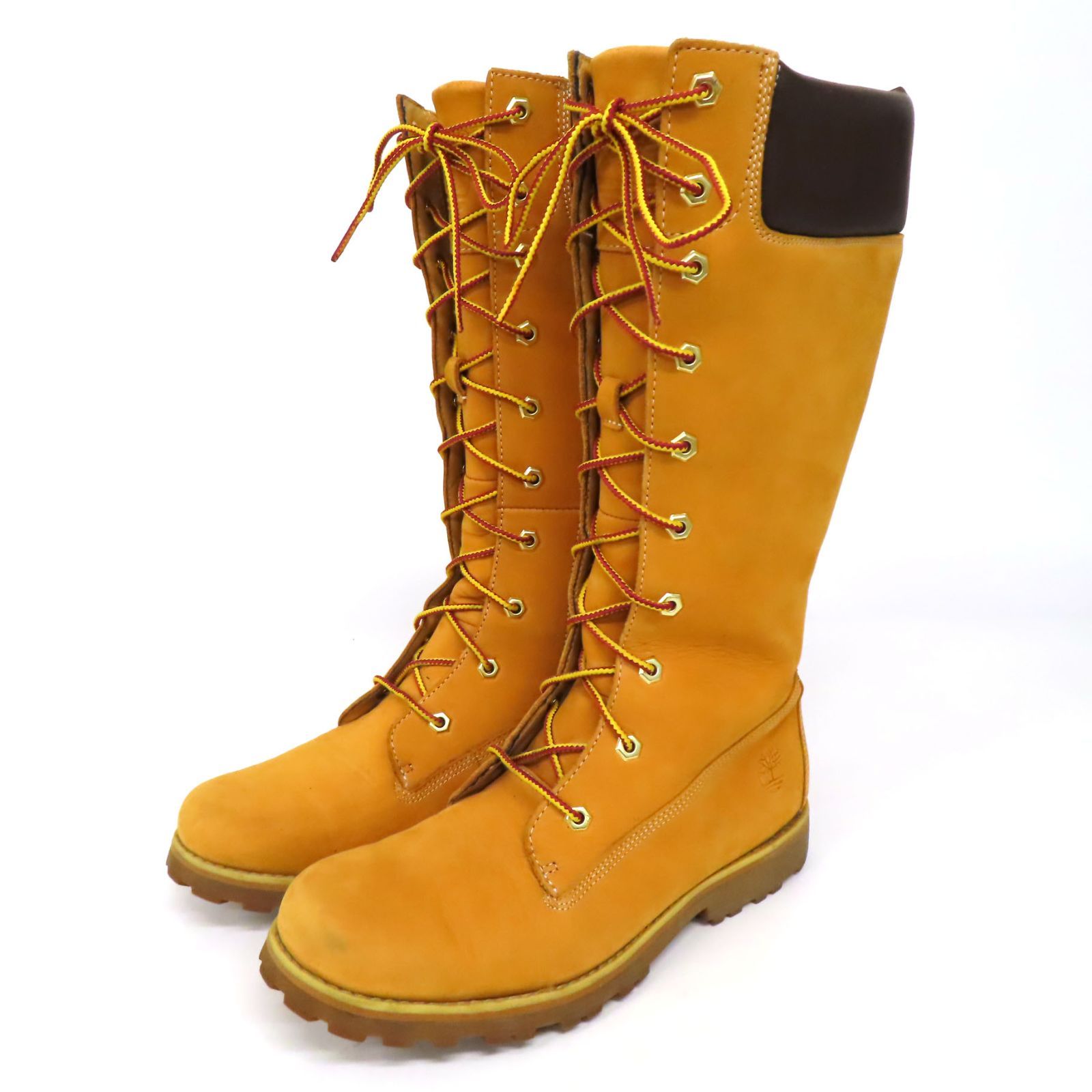 【美品✨ 】ティンバーランド 安室奈美恵ロングブーツ レースアップ　イエロー 美品✨ 】ティンバーランド 安室奈美恵ロングブーツ レースアップ イエロー