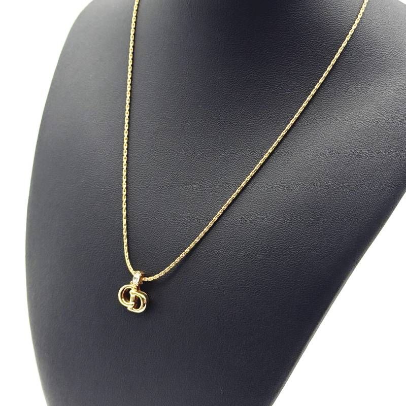 美品 Dior CDロゴ ネックレス ゴールド クリスチャン ディオール