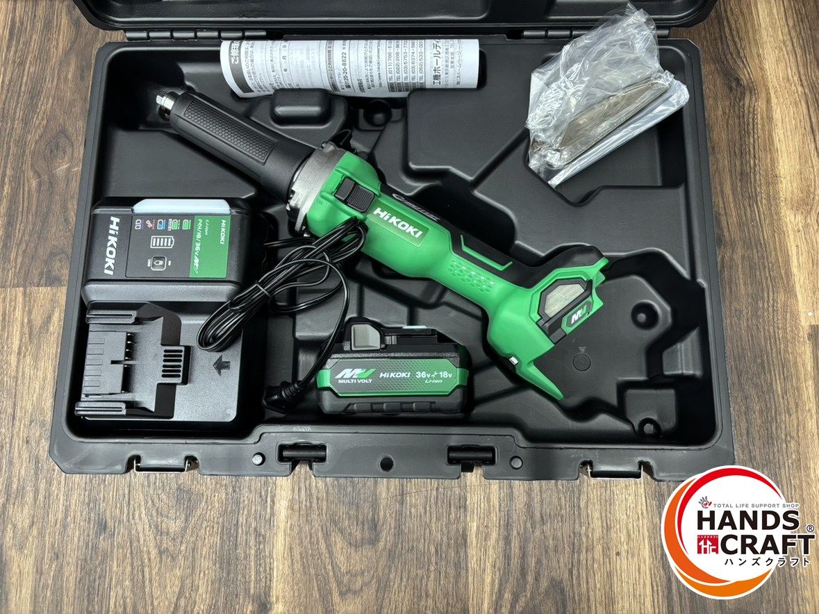 ♭ ハイコーキ HiKOKI GP 36 DA XPZ 25 mm コードレスハンドグラインダ バッテリ 充電器付属 PSEマーク 熊 店