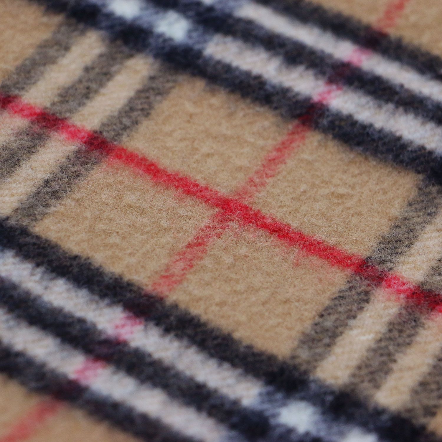 BURBERRY バーバリー チェック ウール マフラー / ストール | フリンジ