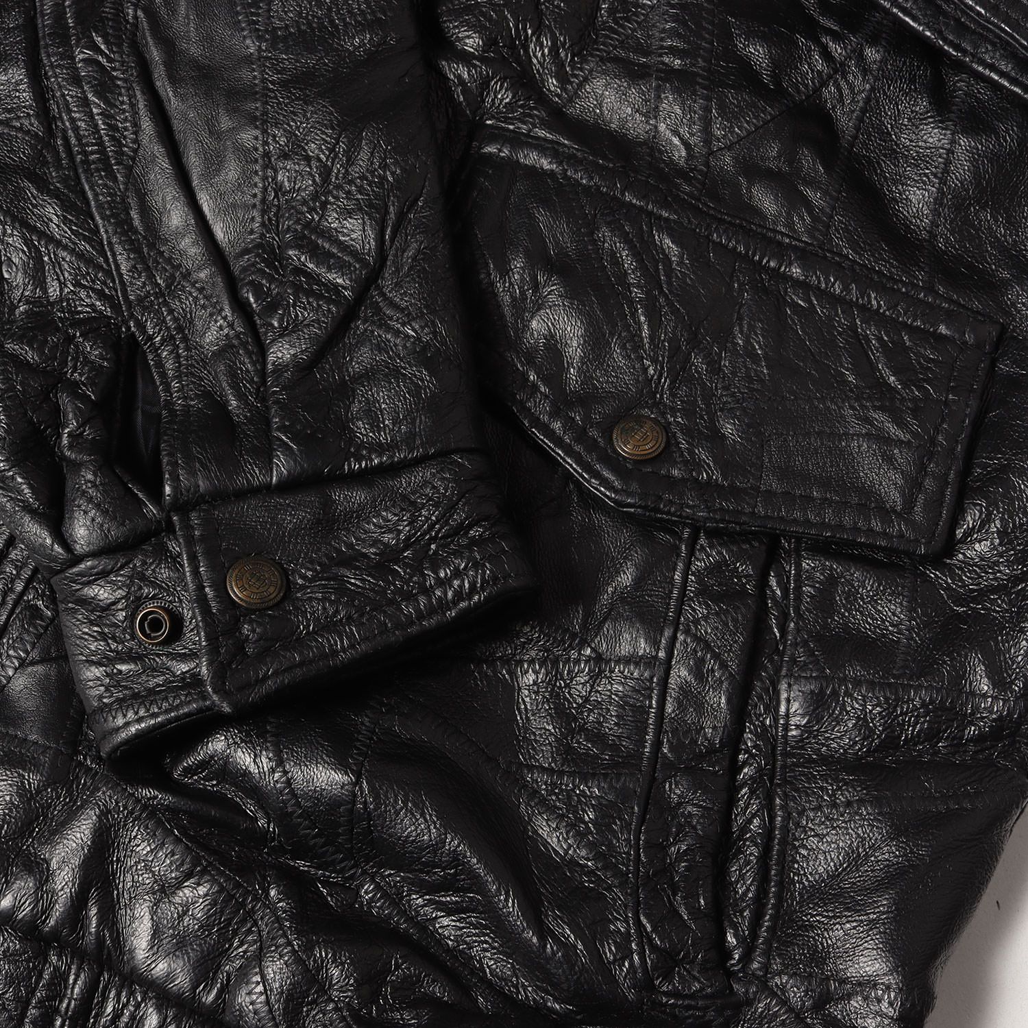 90s - 00s ヴィンテージ古着 | 90s パッチワーク レザー ジャケット