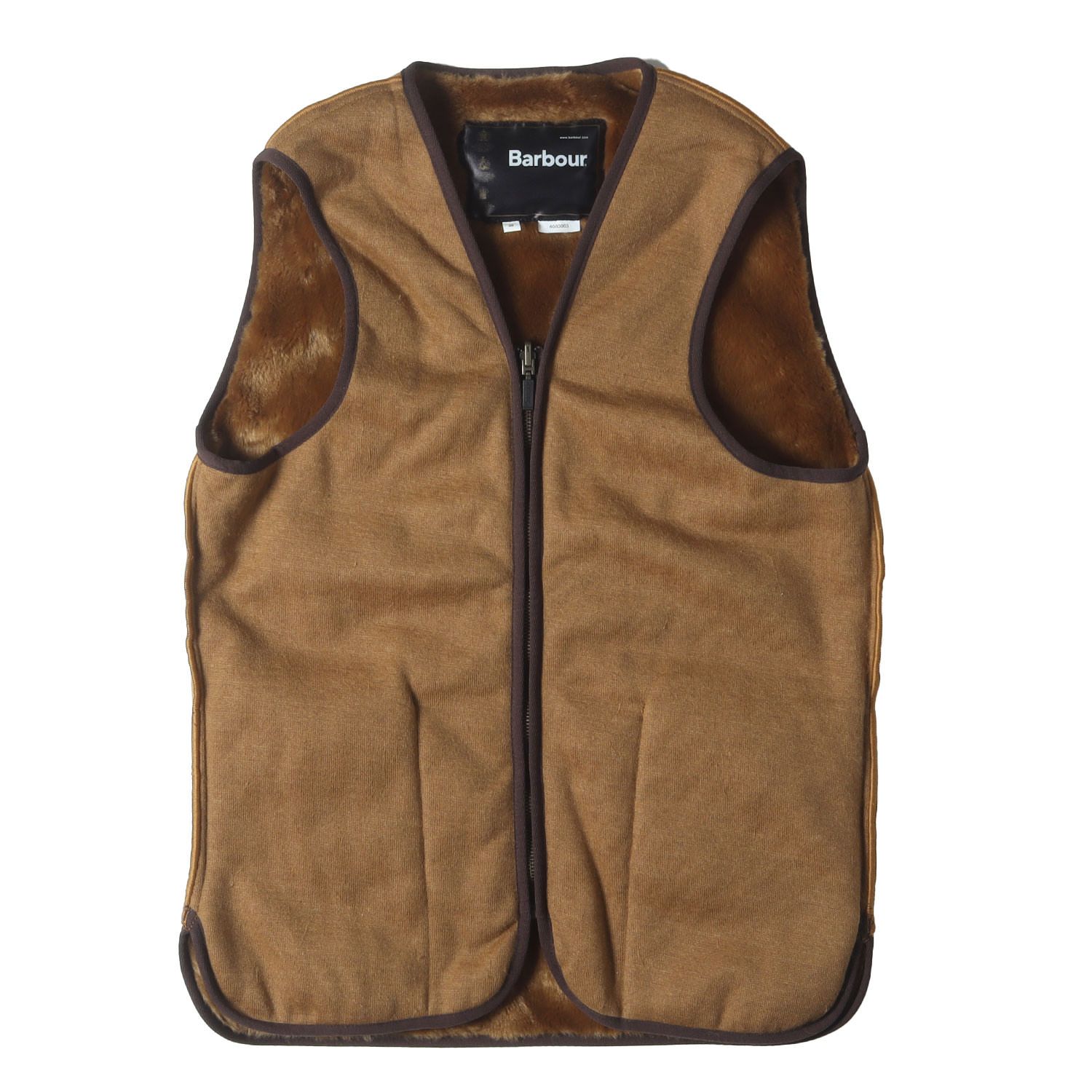 Barbour ファー ベスト 38サイズ ブラウン 美品】BARBOUR バブアー ベスト ブラウン サイズ:38 | 人気モデル