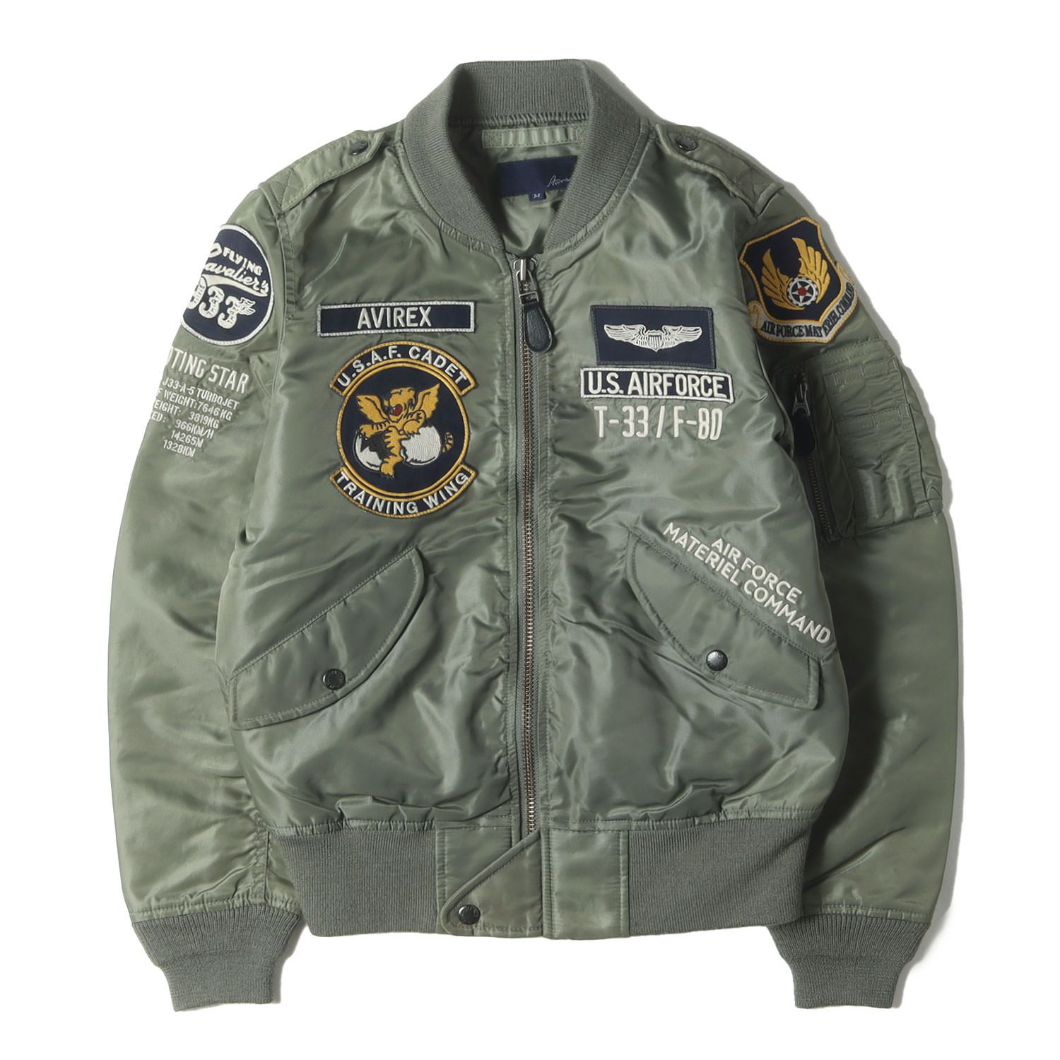 美品】AVIREX アヴィレックス ジャケット セージグリーン サイズ