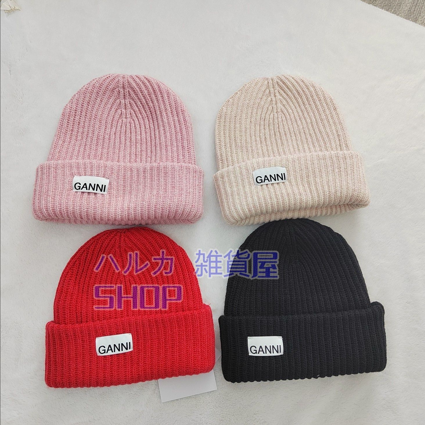 GANNIクラシックアルファベットロゴドームクラシックウール混紡毛糸