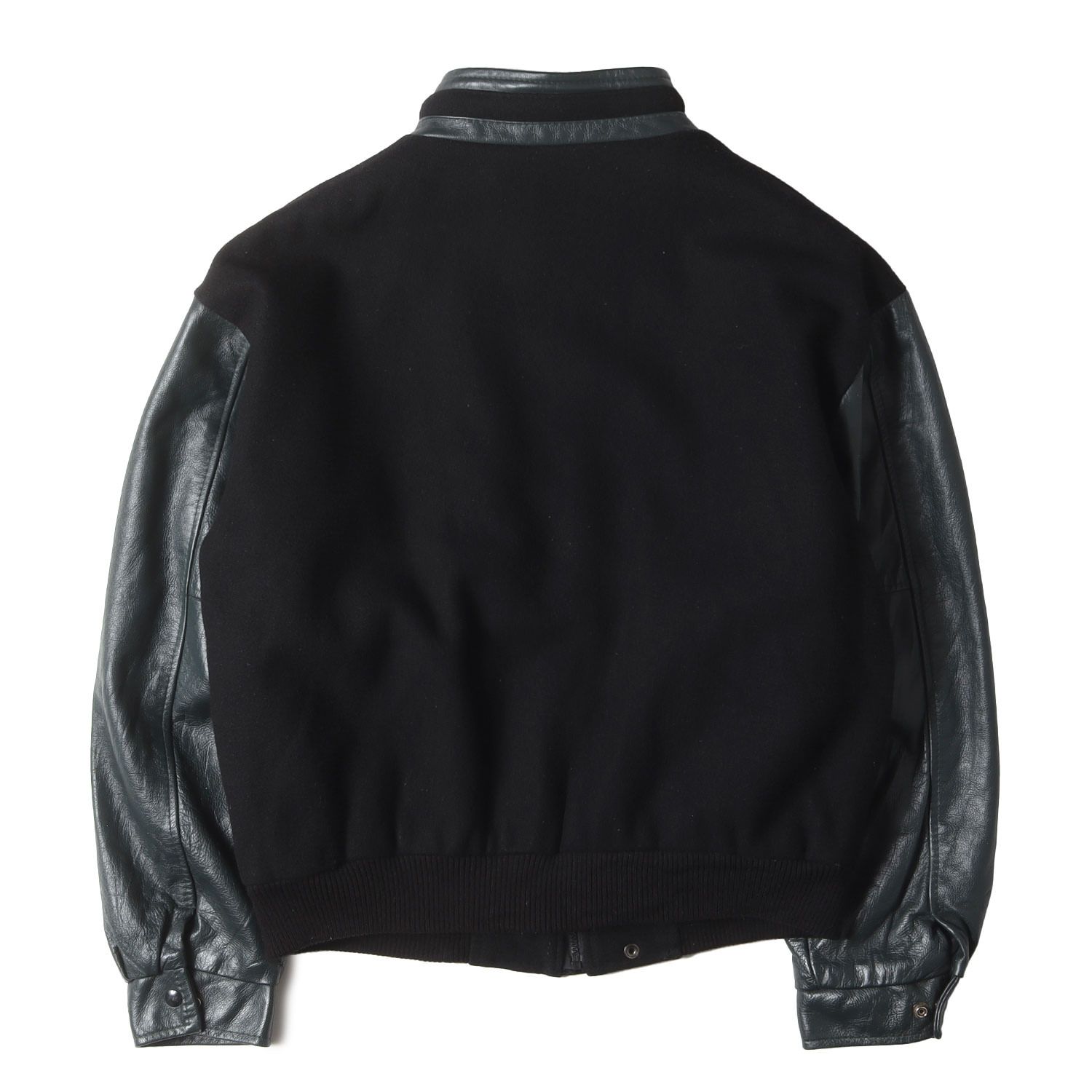 90s - 00s ヴィンテージ古着 | 90s 袖レザー メルトンウール