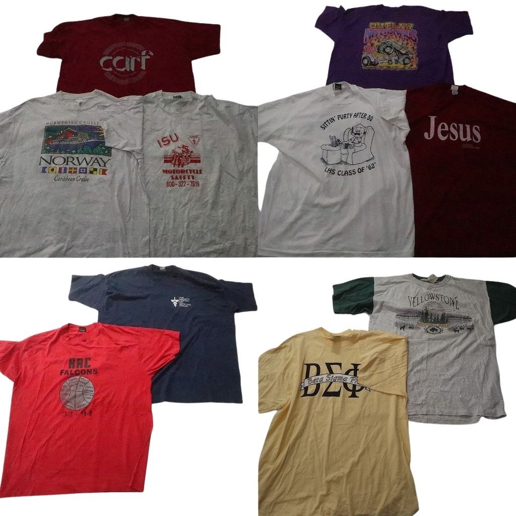 古着卸 まとめ売り シングル 半袖Tシャツ 10枚セット (メンズ 2XL /3XL