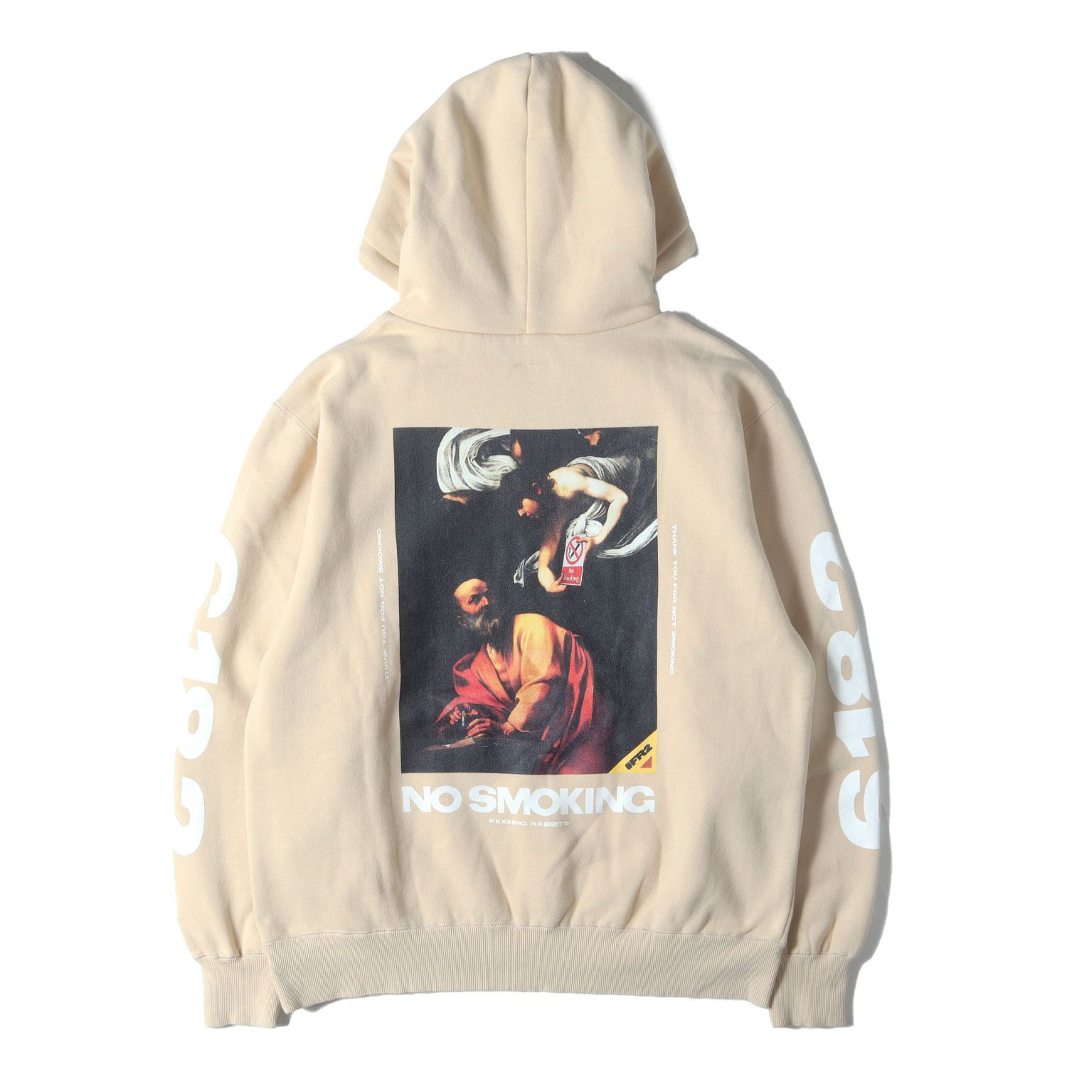FR2 エフアールツー パーカー ベージュ サイズ:L | 絵画グラフィック スウェットパーカー | トップス フーディー プルオーバー【メンズ】【】