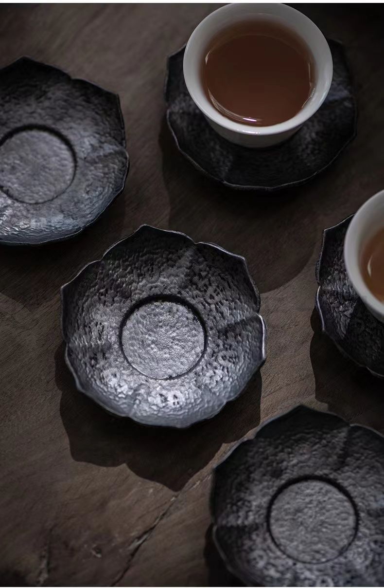 新品・未使用】錫製 茶托 茶道 茶器 茶道具 蓮花 煎茶道具 5客 - メルカリ