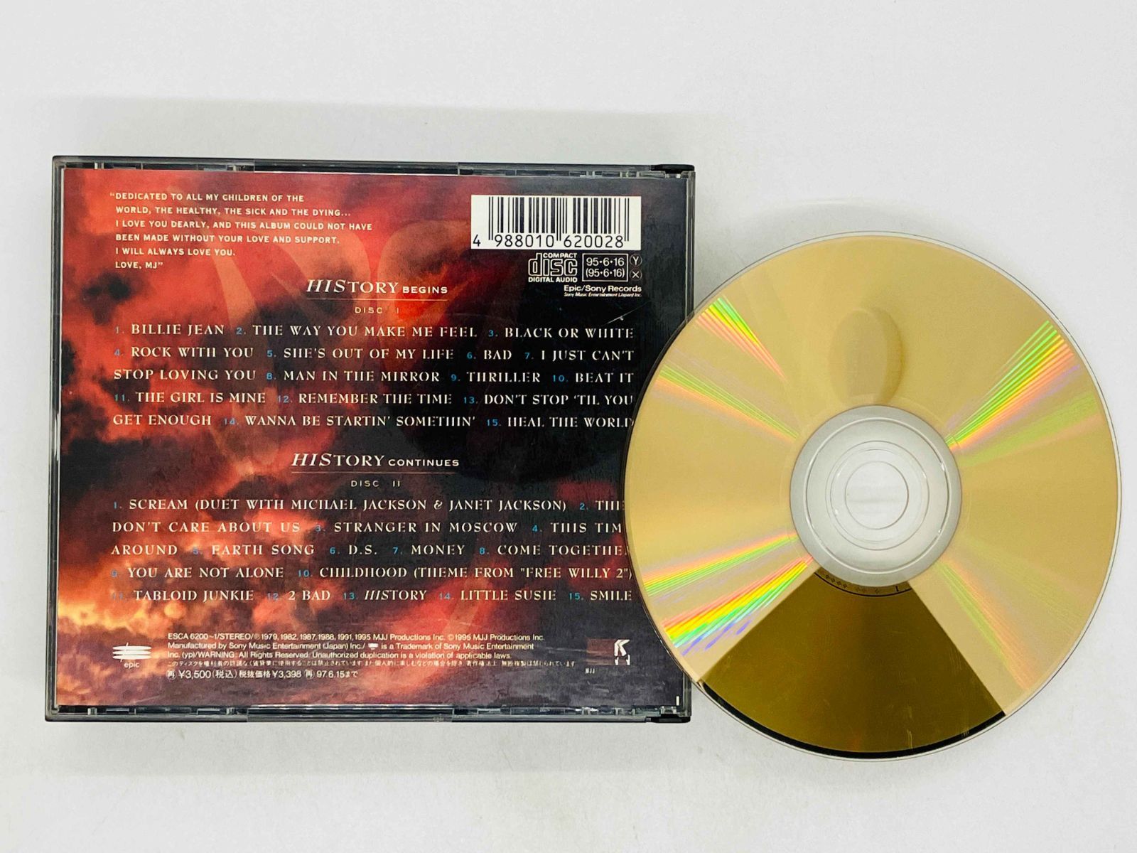 ゴールド2CD マイケル・ジャクソン ヒストリー パスト MICHAEL JACKSON