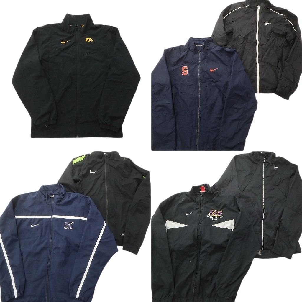 古着卸 まとめ売り ナイキ ウインドブレーカー ジャケット 7枚セット (メンズ XS /S ) カレッジチーム スウォッシュ  古着 NC8778
