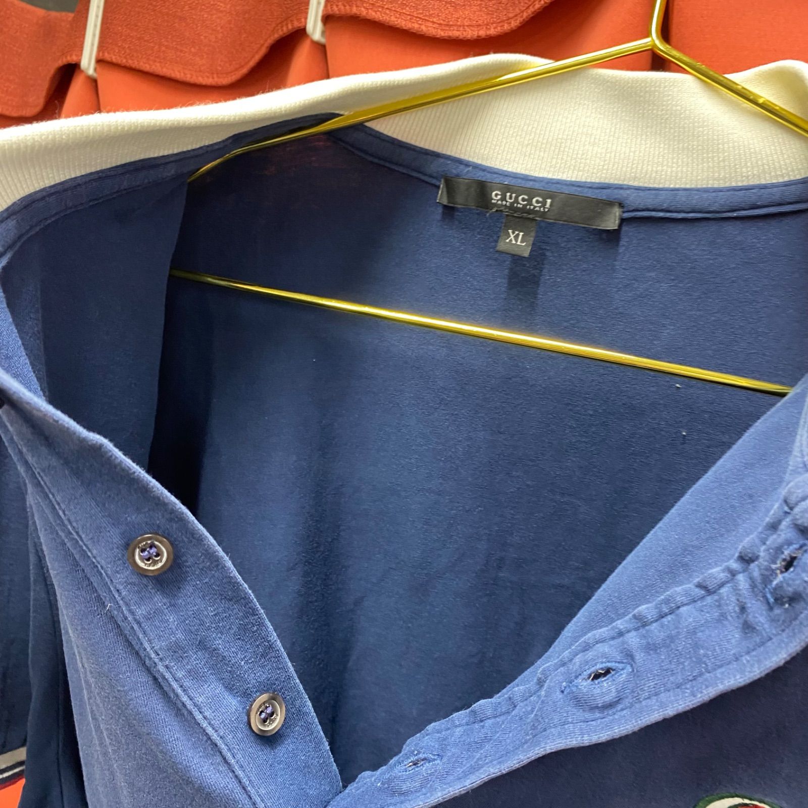 GUCCI グッチ シェリーライン ポロシャツ 半袖 スポーツ ネイビー T