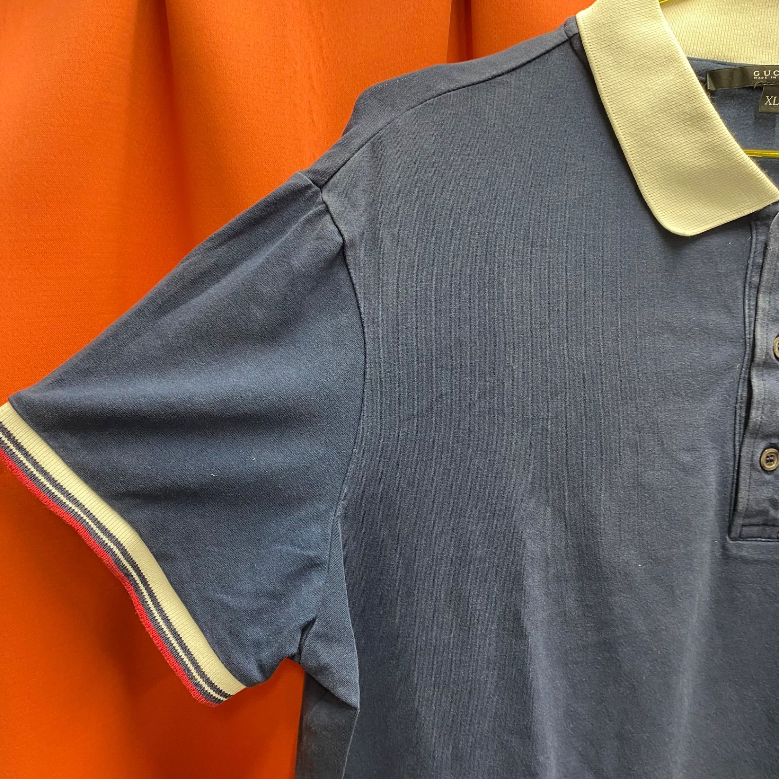 GUCCI グッチ シェリーライン ポロシャツ 半袖 スポーツ ネイビー T