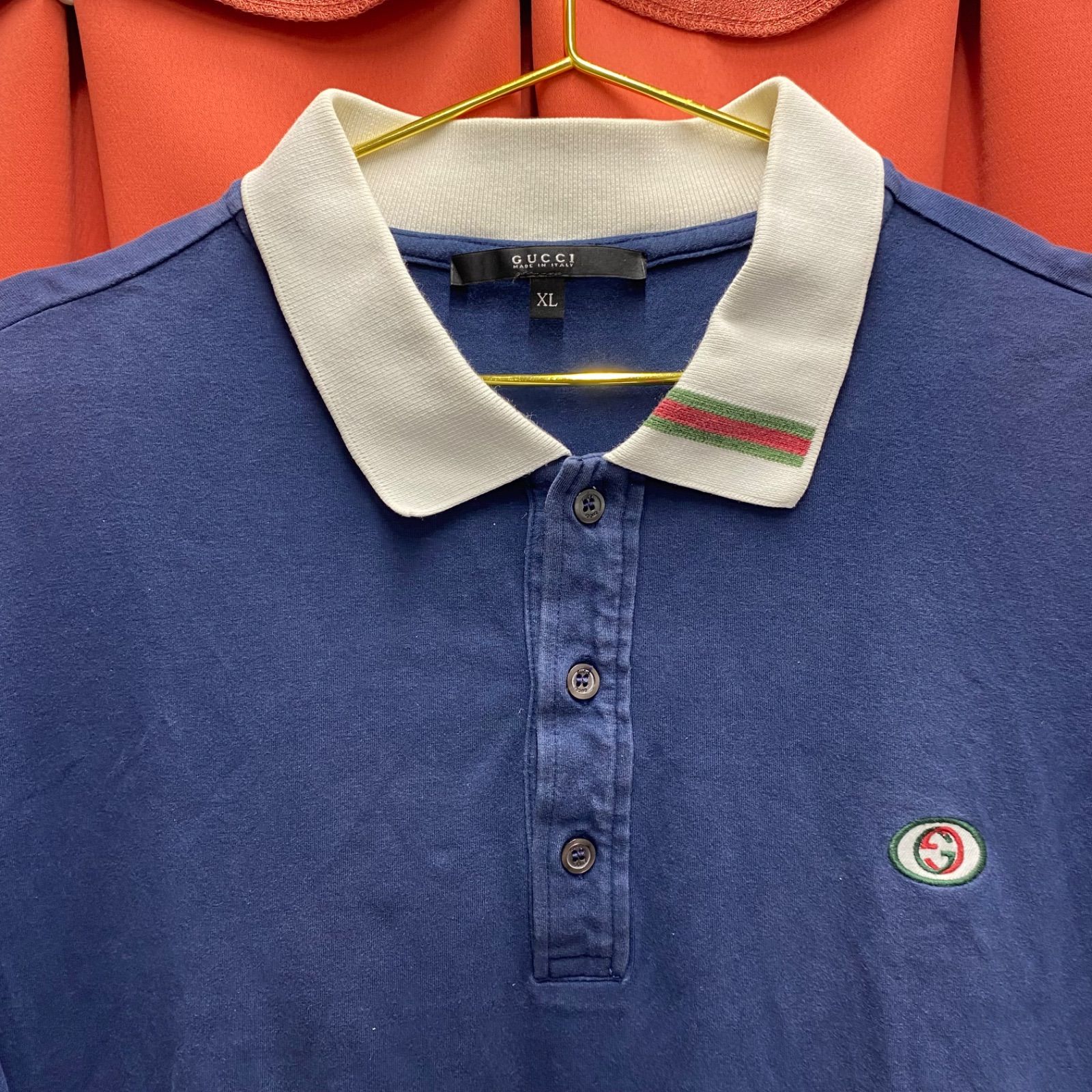 GUCCI グッチ シェリーライン ポロシャツ 半袖 スポーツ ネイビー T