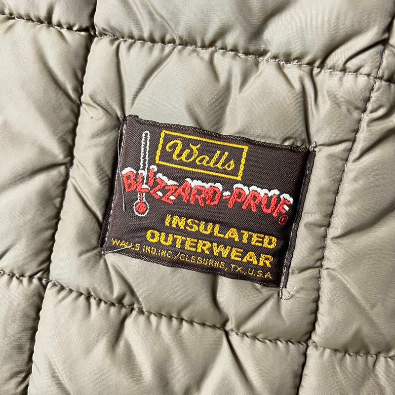 70s 80s Walls BLIZZARD PRUF 襟ボア 中綿 ナイロン キルティング