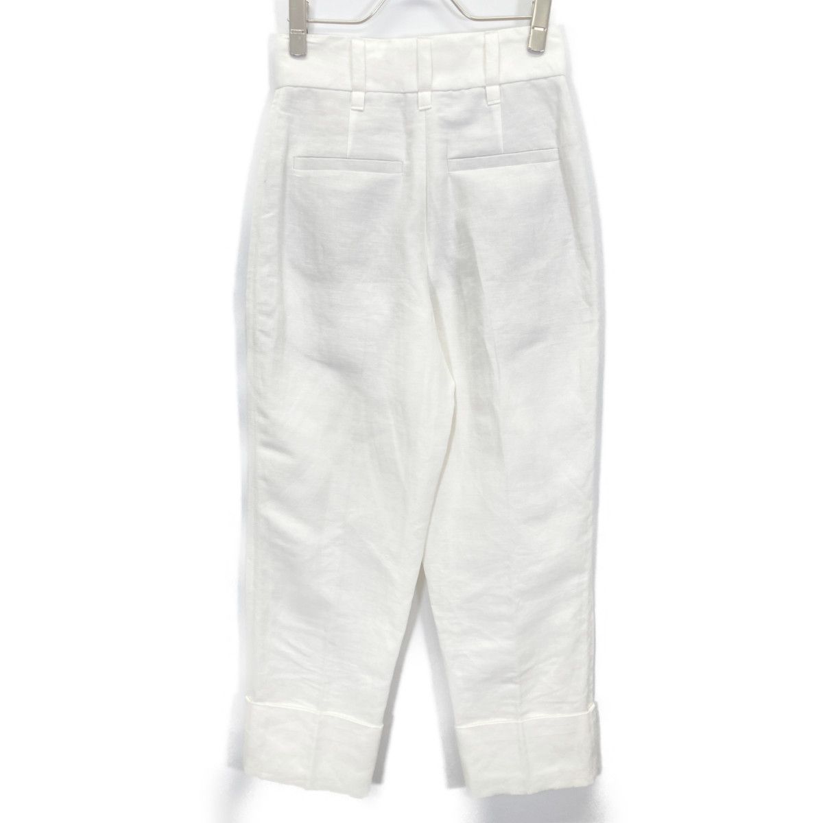 BRUNELLO CUCINELLI ブルネロクチネリ ﾎﾜｲﾄ ﾘﾈﾝﾗｲｸ ﾀｯｸﾊﾟﾝﾂ 36 - メルカリ