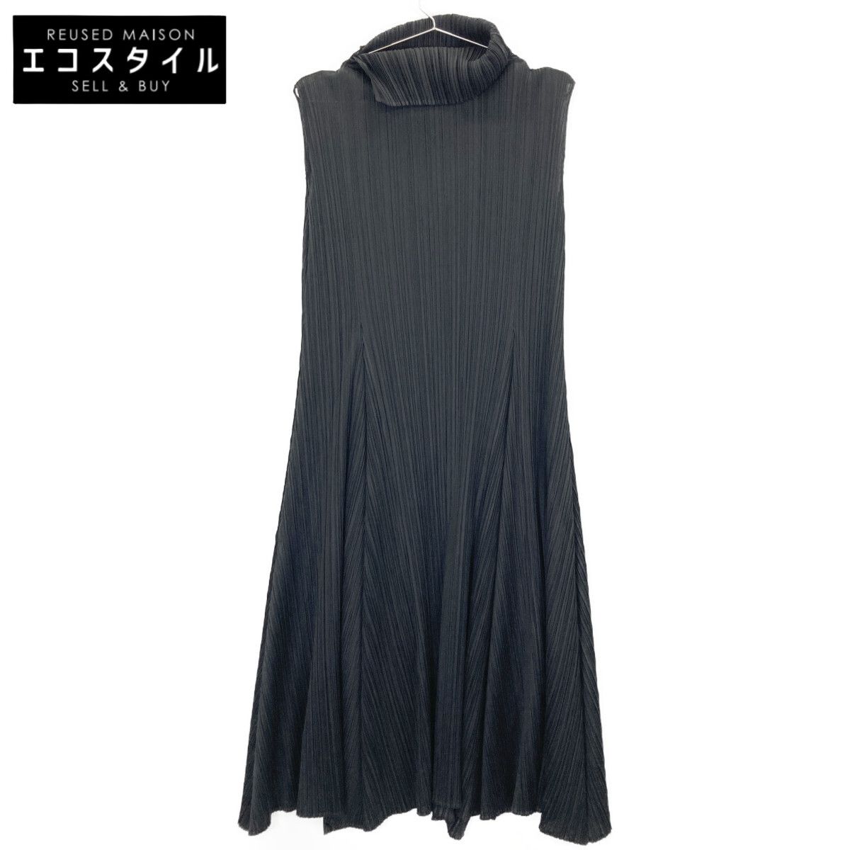 PLEATS PLEASE ワンピ プリーツプリーズ PP23JH676 PLEATS PLEASE プリーツプリーズ PP13-JH776 ﾌﾞﾗｯｸ ﾉｰｽﾘｰﾌﾞ ﾌﾟﾘｰﾂ