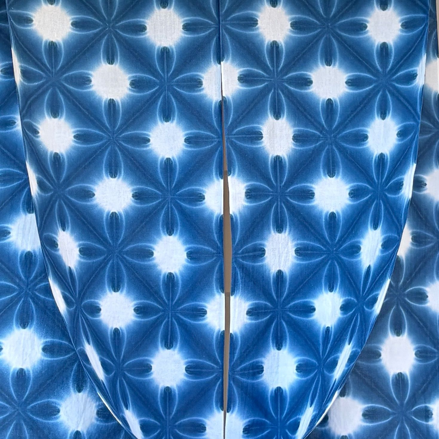 オーダー 手染め 藍染 雪花絞り生地 さらしおんぶ抱っこ紐 7738* 手