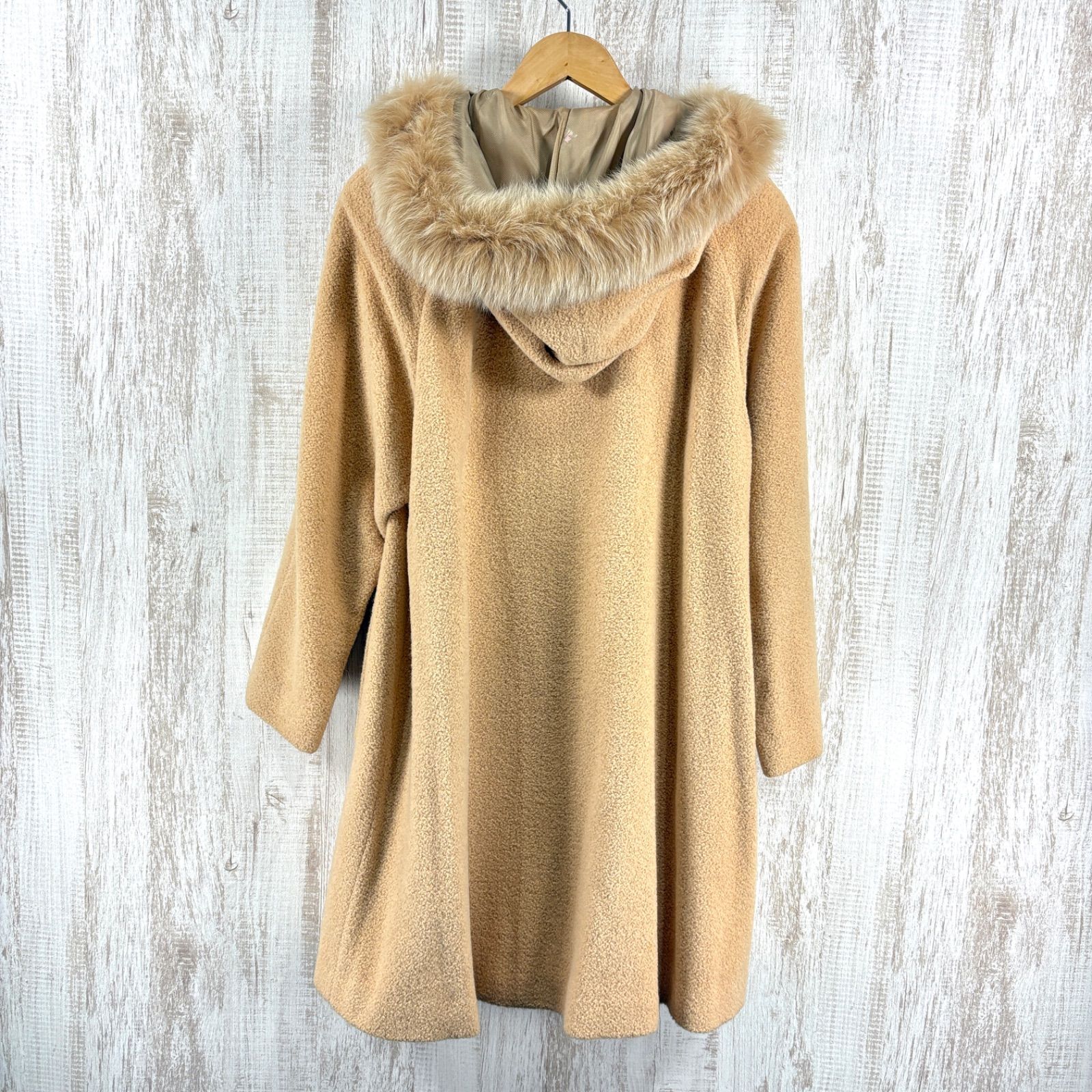 Courreges クレージュ ロゴボタン フォックスファー ウール ダブル