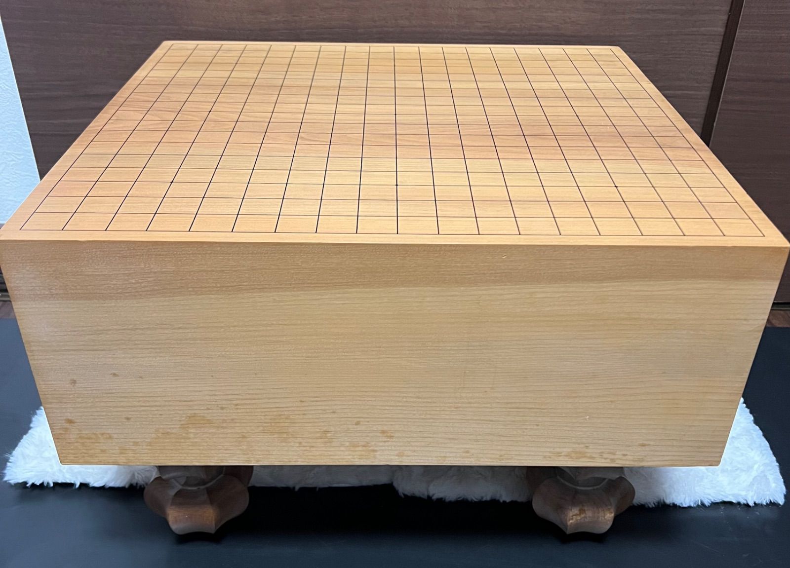 ゲーム 囲碁盤 へそ付き 厚さ約17.4cm 脚付き碁盤 碁石セット 本榧? 新榧?