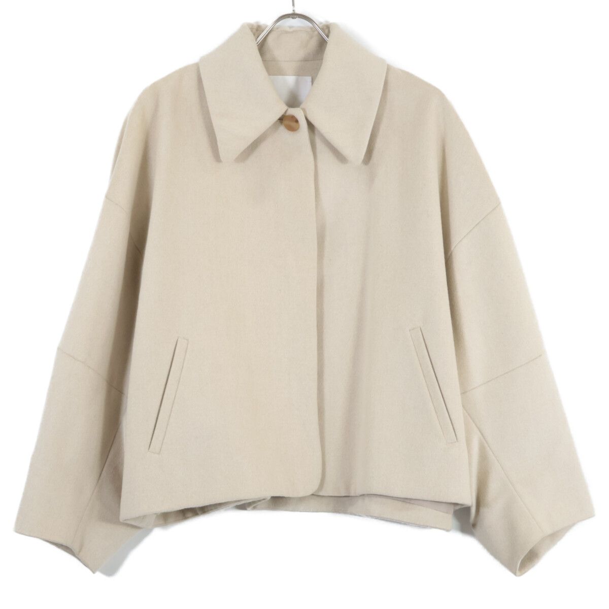 Mame Kurogouchi マメクロゴウチ MM20FW-JK051 ﾍﾞｰｼﾞｭ ｼﾙｸｳｰﾙ ｼｬｷﾞｰ