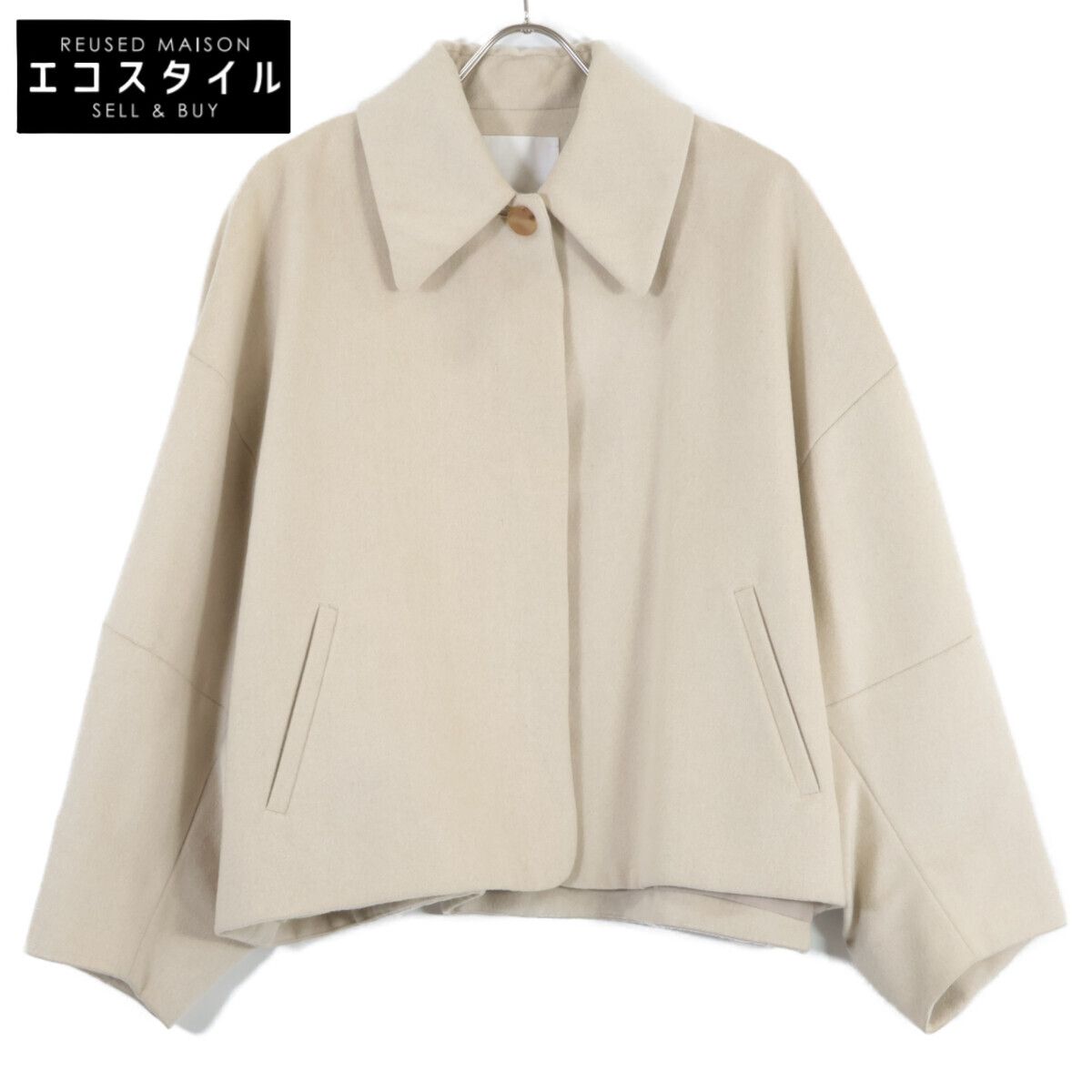 Mame Kurogouchi マメクロゴウチ MM20FW-JK051 ﾍﾞｰｼﾞｭ ｼﾙｸｳｰﾙ ｼｬｷﾞｰ